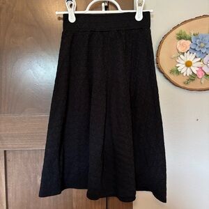 Joe B by Joe Benbasset Black Skater Skirt with Textured Details Size XS